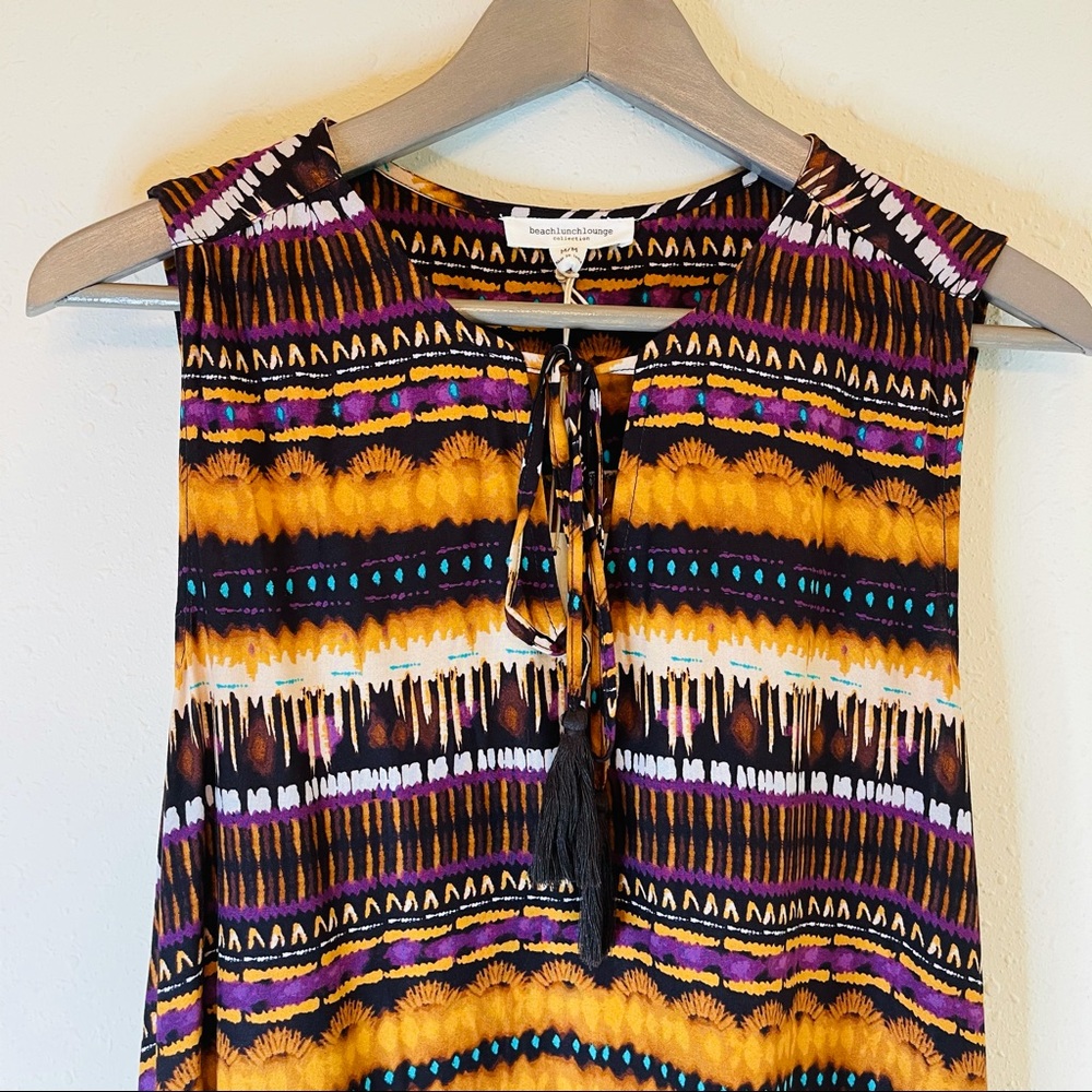 Beachlunchlounge Lou Lou Belted Multicolor Midi Dress Sz Medium NWT - Picture 7 of 12